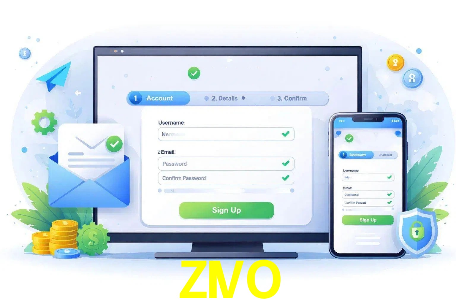 Registro de nuevo usuario y configuración de cuenta ZIVO